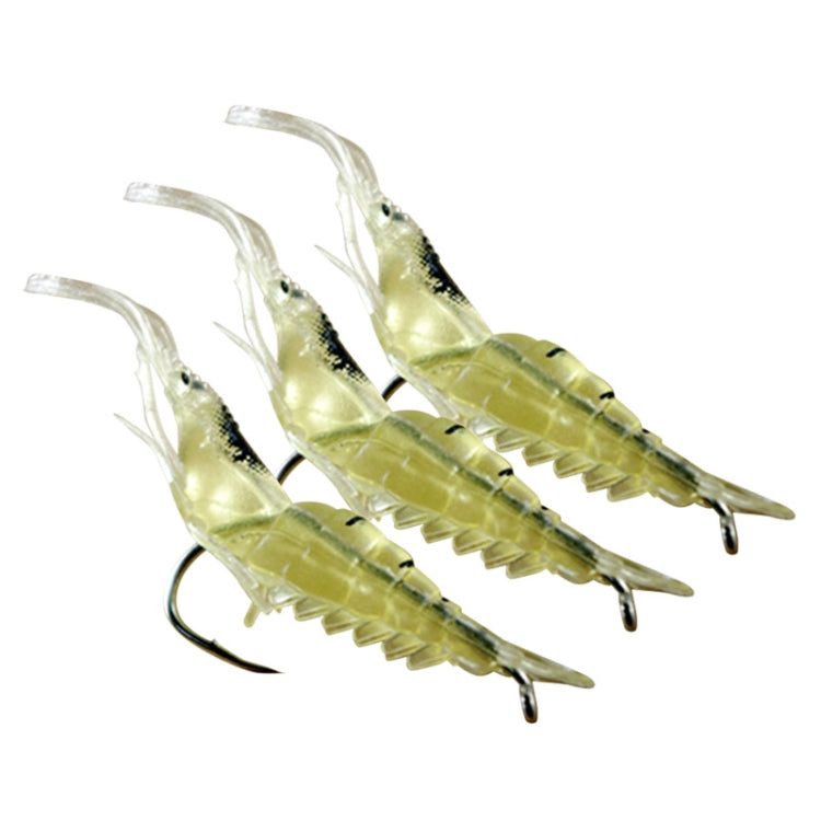 5pcs /Pack HENGJIA SO064 Imitation Grass Shrimp Dummy Bait Lua Fishing Soft Lures — White