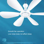 USB Home Dormitory Mute High Wind Power Mini Fan Six Blade Small Ceiling Fan