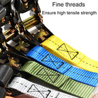 Motorcycle Ratchet Tensioner Cargo Bundling And Luggage Fixing Straps