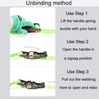 Motorcycle Ratchet Tensioner Cargo Bundling And Luggage Fixing Straps