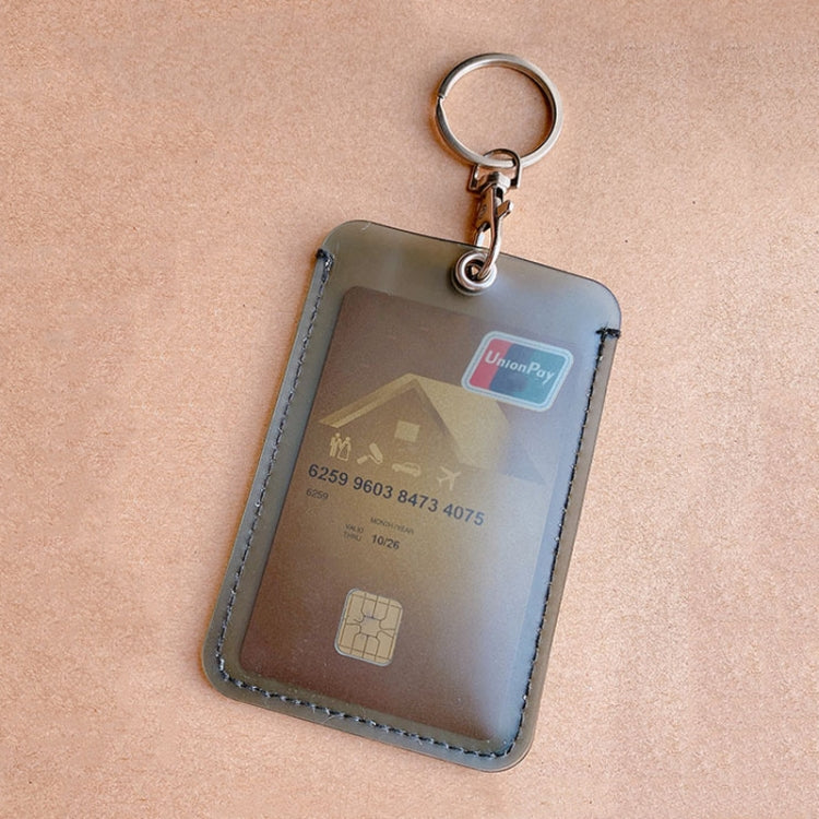 Access Control Elevator Card Holder Proximity Card Protector Keychain With Pull Ring — Large Black