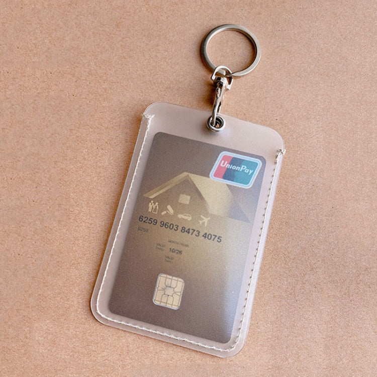 Access Control Elevator Card Holder Proximity Card Protector Keychain With Pull Ring — Large White