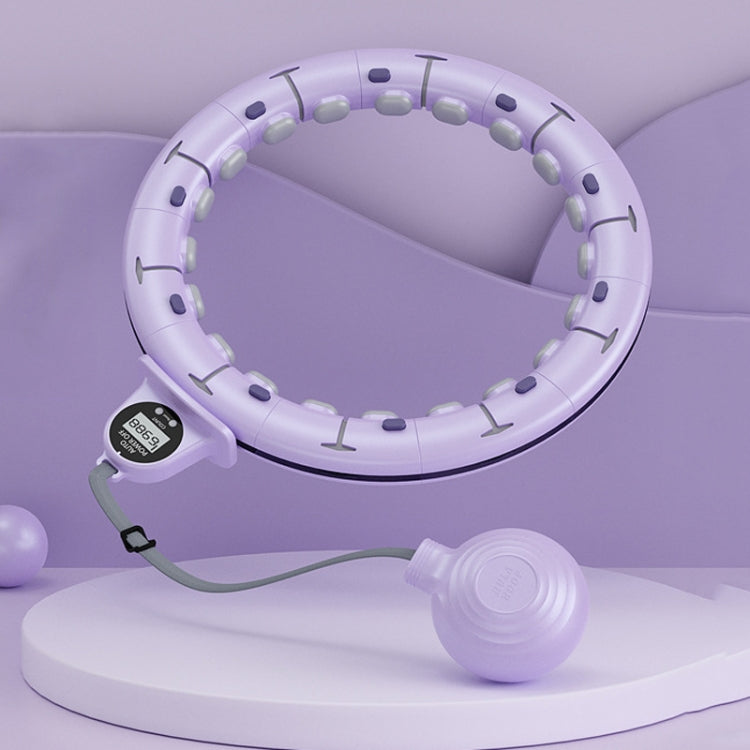 Intelligent Detachable Digital Display Counting Fitness Circle — 65-90cm Purple