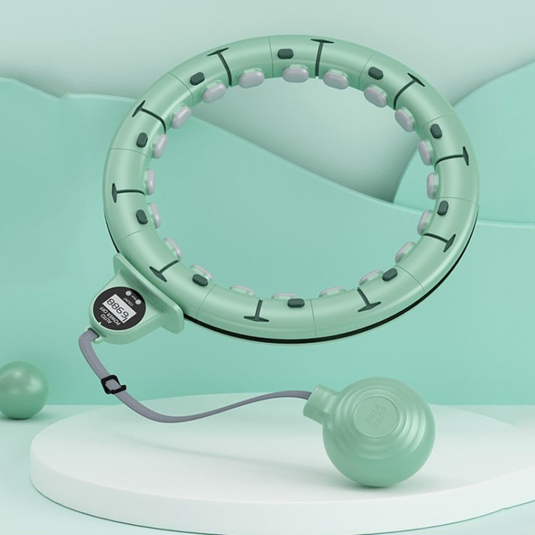 Intelligent Detachable Digital Display Counting Fitness Circle — 65-90cm Green