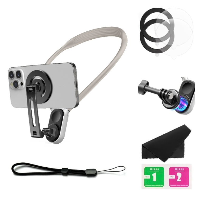 Magnetic Hanging Neck Holder For Mobile Phones/Action Cameras — Glacier Blue