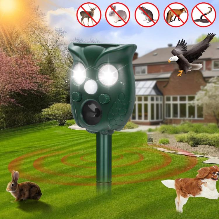 Five-Level Frequency-Adjustable Outdoor Ultrasonic Solar-Powered Animal Repellent