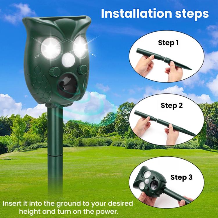 Five-Level Frequency-Adjustable Outdoor Ultrasonic Solar-Powered Animal Repellent — view 7