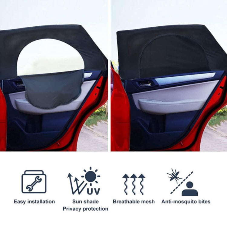 Car Sun Protection Anti-mosquito Window Zipper Sunshade