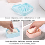 Bathroom Drainage Dual Layer Soap Box Plastic Put Soap Holder — view 4