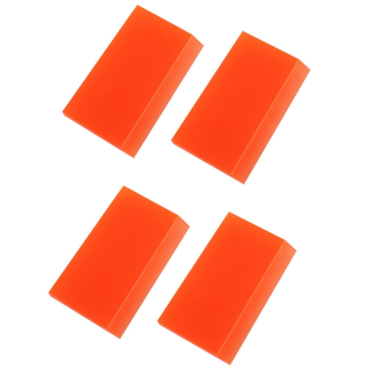 4pcs Car Cleaning Glass Water Film Soft Rubber Scraper — Short  Orange