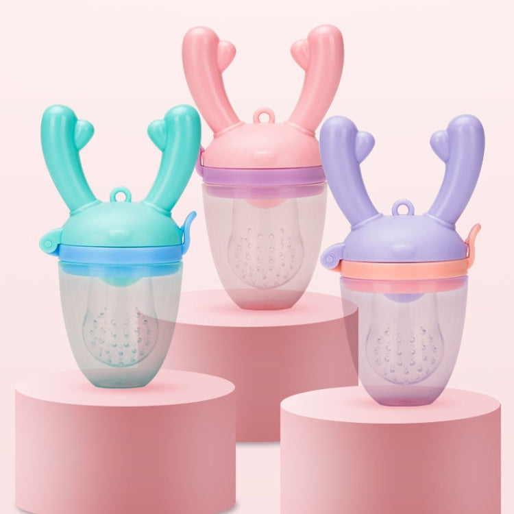 Baby Pacifier Fruit Vegetable Auxiliary Feeder Cute Deer Fruit Bite Pouch Teething Stick — view 8