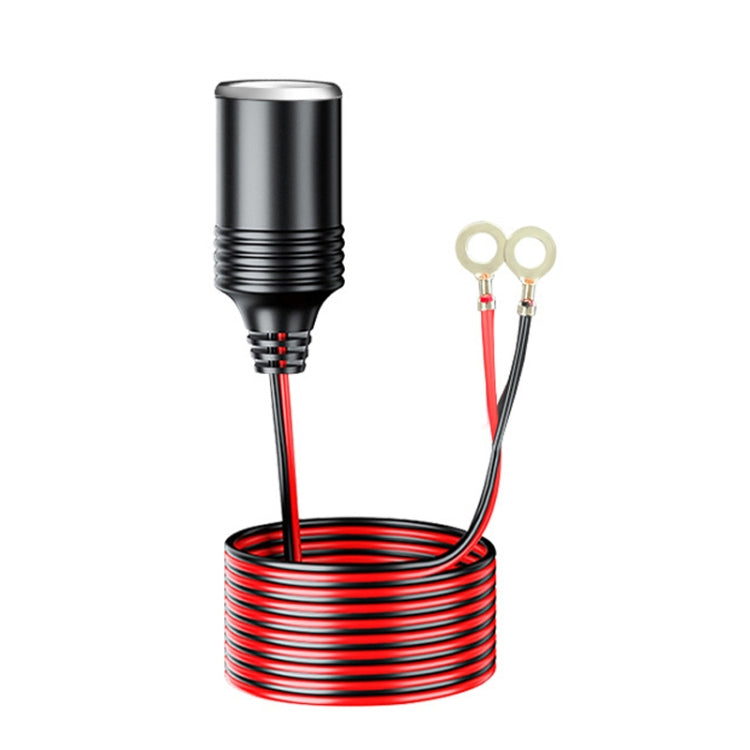 12/24V Car Battery To Cigarette Lighter Female Base Power Supply Cable — 1m