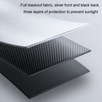 Car Summer No-punch Retractable Titanium Silver Sunshade Curtain
