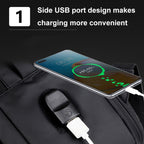 Expandable Business Waterproof Laptop Backpack With USB Port — view 7