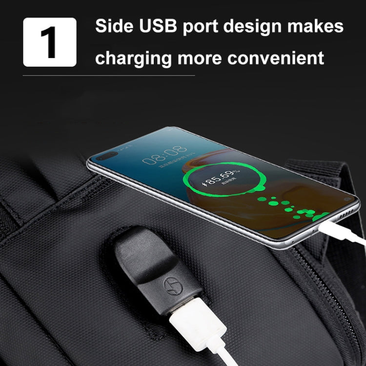 Expandable Business Waterproof Laptop Backpack With USB Port — view 7