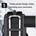 Expandable Business Waterproof Laptop Backpack With USB Port — view 11