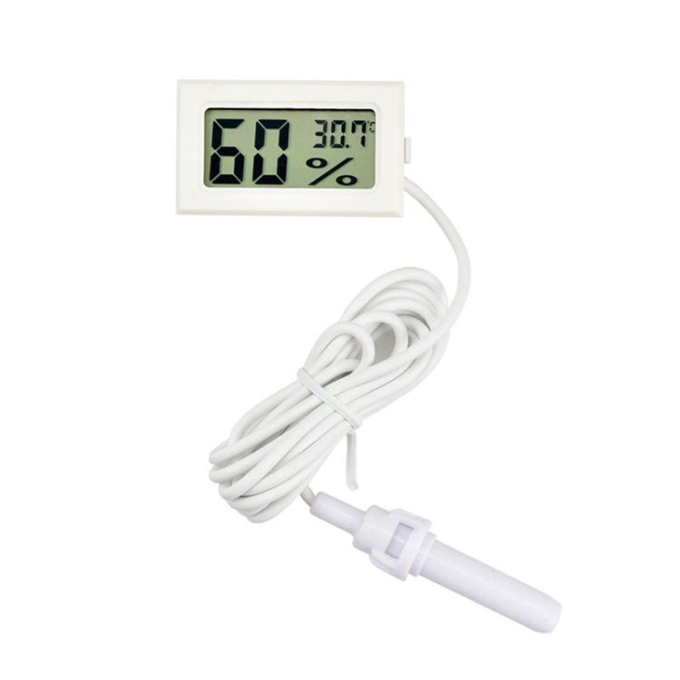 With Probe Digital Thermometer Hygrometer Electronic Temperature Detection Sensor — FY-12 Black