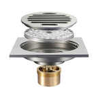 Anti Odor Floor Drain Bathroom Anti-Bug Anti-Reflux Floor Drain — Full Copper Brushed