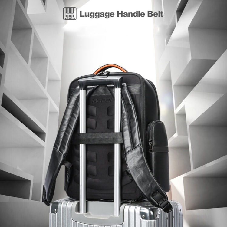 Bopai 61-17311 Large-capacity First-layer Cowhide Laptop Backpack With USB+Type-C Port — view 8
