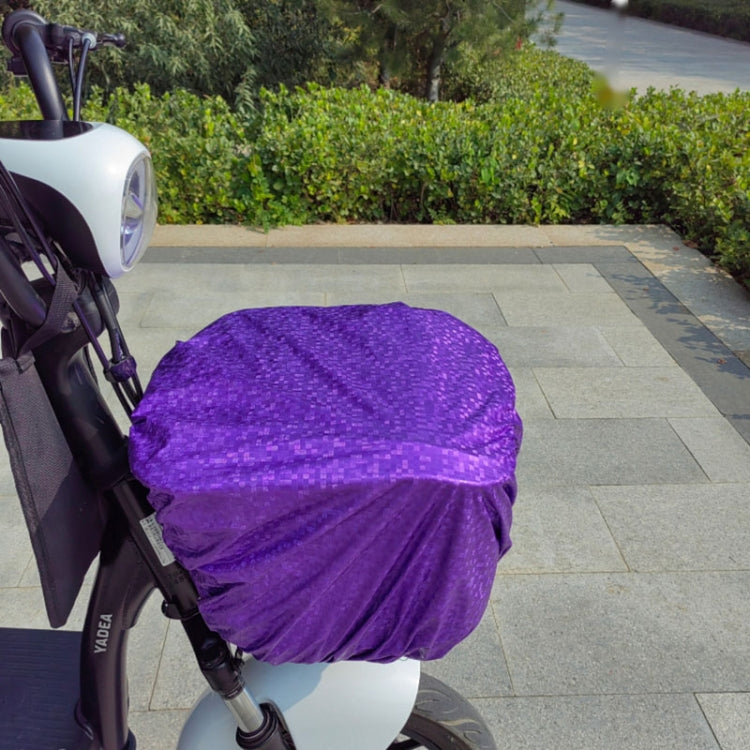 Battery Car Front Basket Rain Cover Bicycle Basket Waterproof Bag Universal — Blue