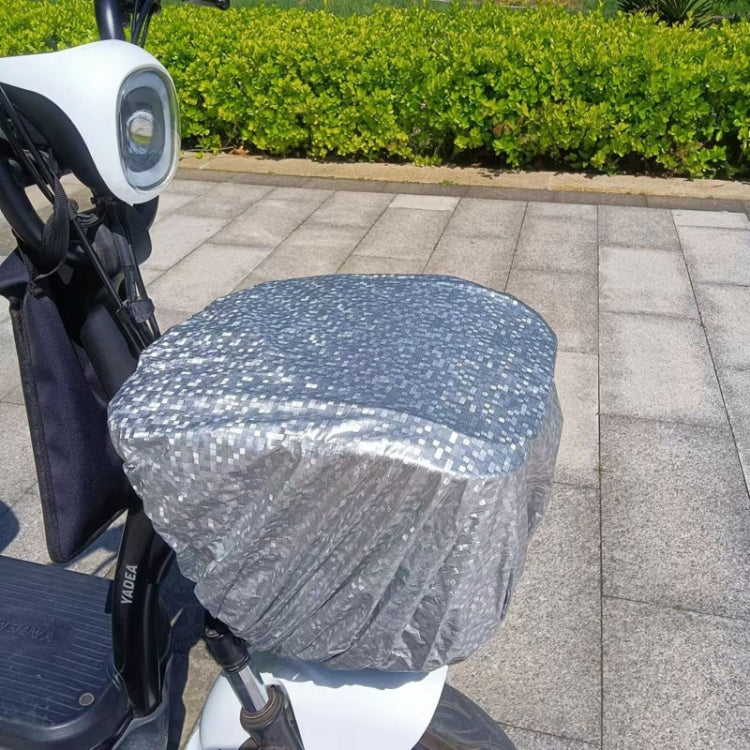 Battery Car Front Basket Rain Cover Bicycle Basket Waterproof Bag Universal — Silver