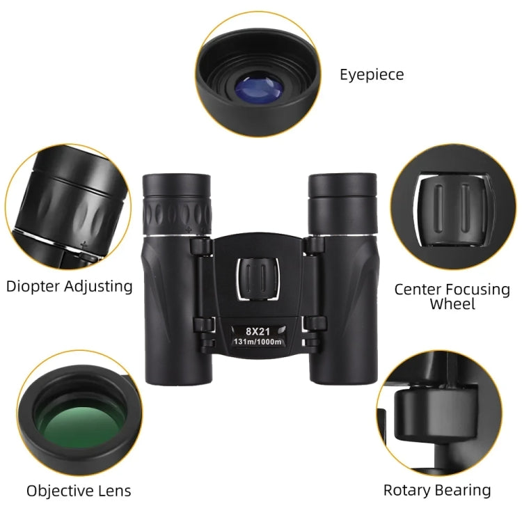 Outdoor Low-light Night Vision High-power HD Mini Binoculars