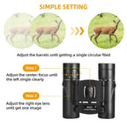 Outdoor Low-light Night Vision High-power HD Mini Binoculars
