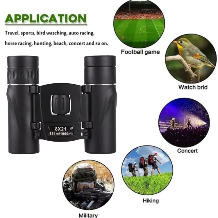 Outdoor Low-light Night Vision High-power HD Mini Binoculars