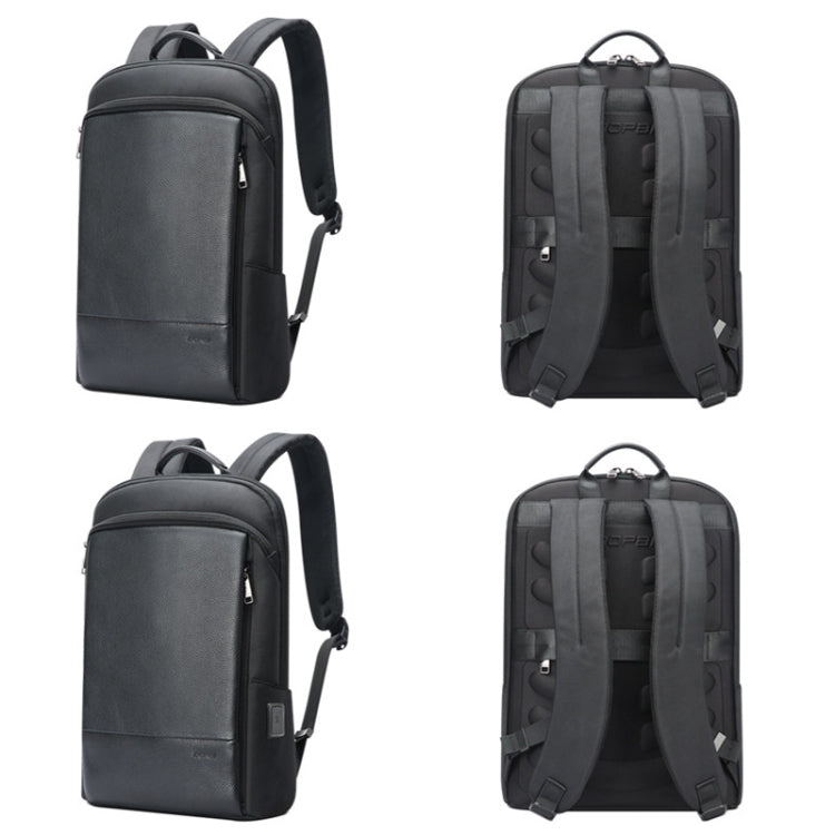 Bopai First-Layer Cowhide Business Commuter Waterproof And Lightweight Laptop Backpack — view 3