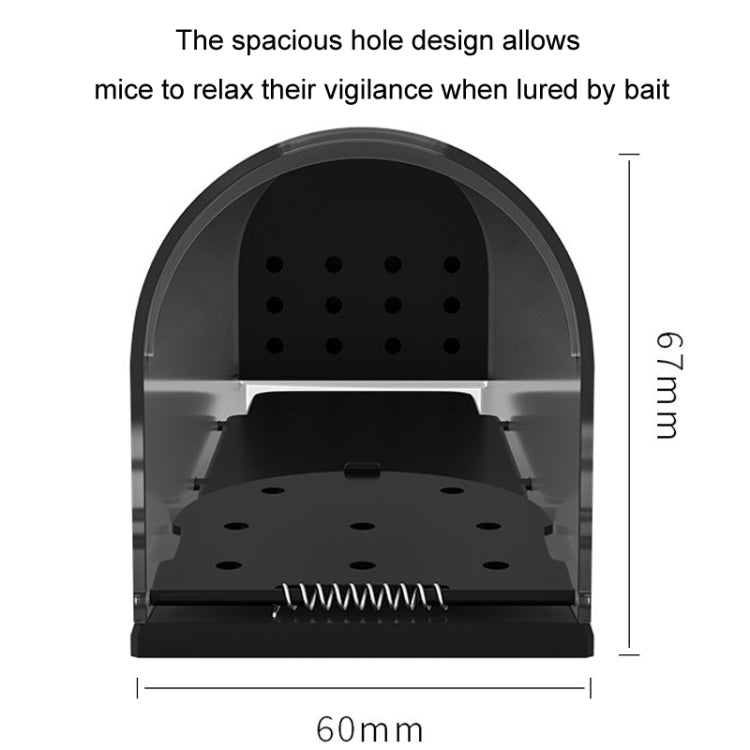 Household Transparent Plastic Highly Sensitive Automatic Pedal Mousetrap — view 3