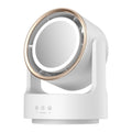 3 In 1 Multifunctional Desktop Fan with LED Light Cosmetic Mirror