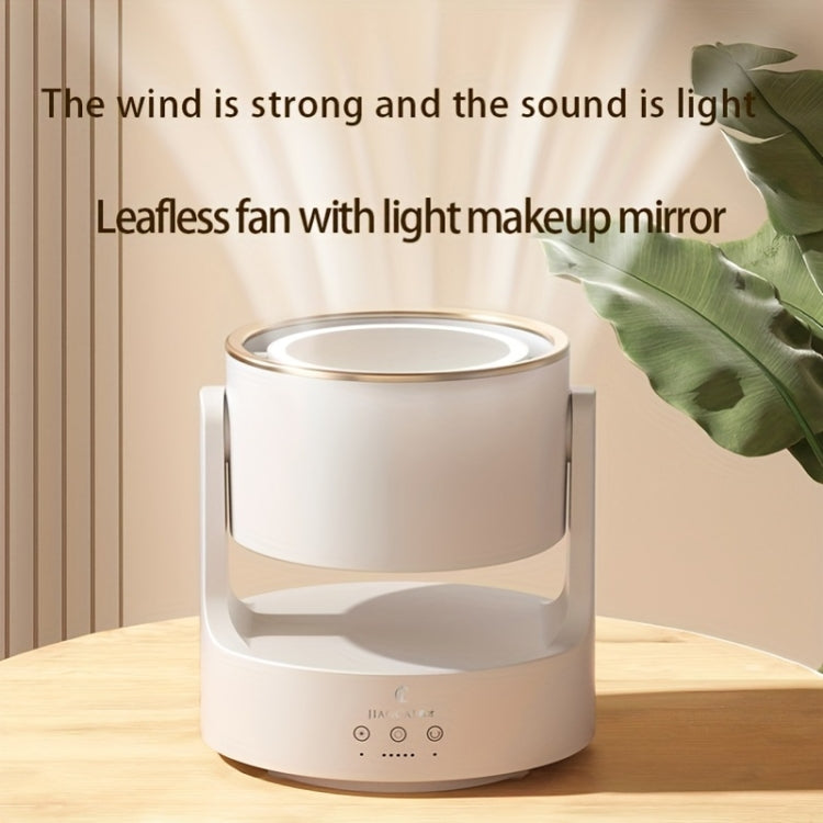 3 In 1 Multifunctional Desktop Fan with LED Light Cosmetic Mirror