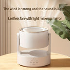 3 In 1 Multifunctional Desktop Fan with LED Light Cosmetic Mirror
