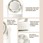 3 In 1 Multifunctional Desktop Fan with LED Light Cosmetic Mirror
