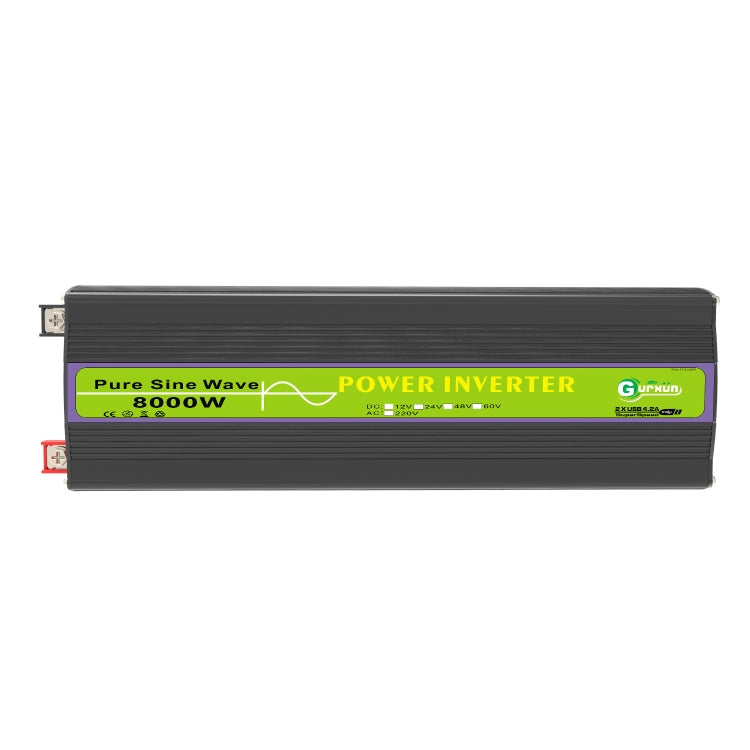 8000W Pure Sine Wave Inverter Car Single Digital Display Voltage Converter — Gurxun 12V-220V
