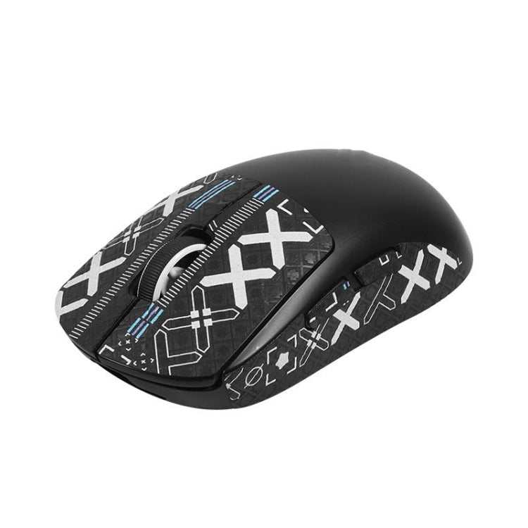 For Logitech GPW 2-Generation Mouse Anti-Slip Stickers Absorb Sweat Paste — Black Gold Print Half Surround
