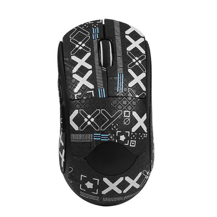 For Logitech GPW 2-Generation Mouse Anti-Slip Stickers Absorb Sweat Paste — Black Print Half Surround