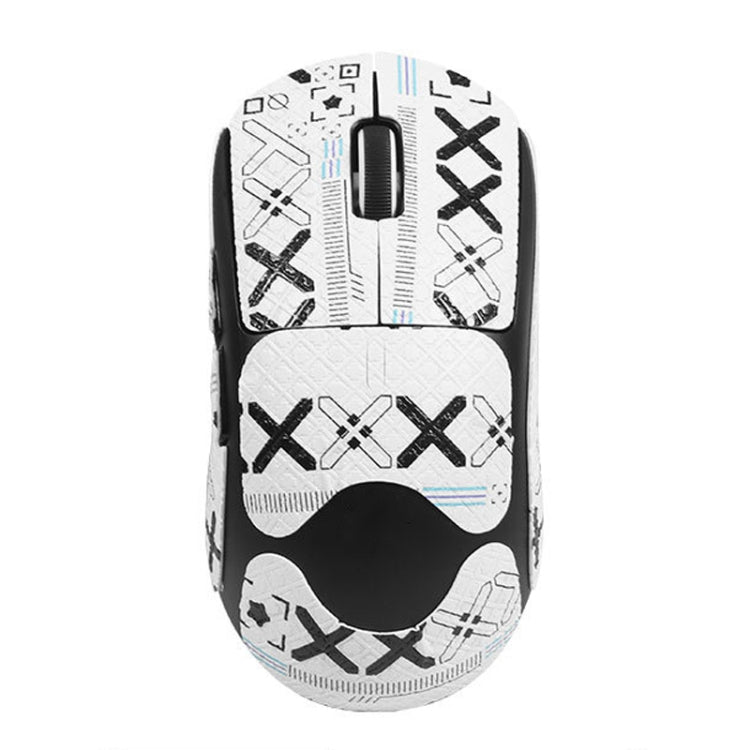 For Logitech GPW 2-Generation Mouse Anti-Slip Stickers Absorb Sweat Paste — Black Print Fully Surround