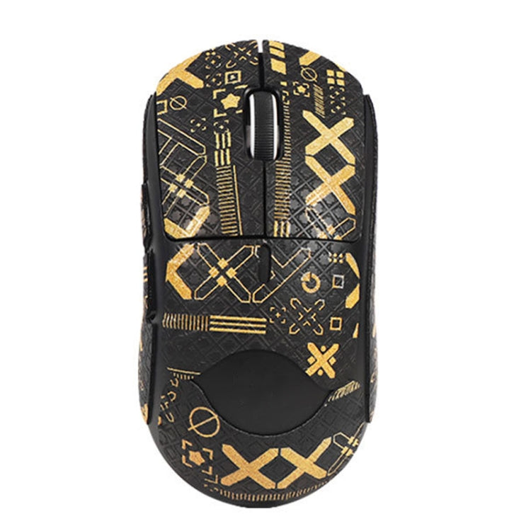 For Logitech GPW 2-Generation Mouse Anti-Slip Stickers Absorb Sweat Paste — White Print Fully Surround