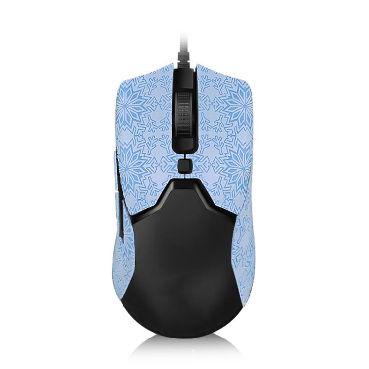 Snowflake Pattern Anti-slip Mouse Stickers — For Razer Viper Mini Pink Half Surround
