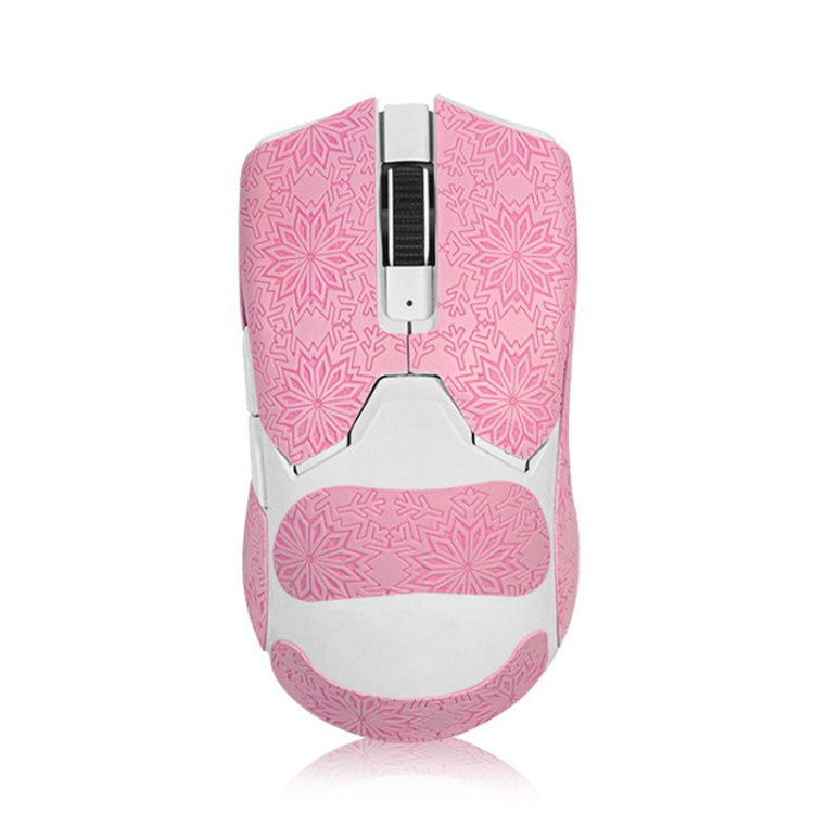 Snowflake Pattern Anti-slip Mouse Stickers — For Razer Viper V2 Pro Blue Half Surround