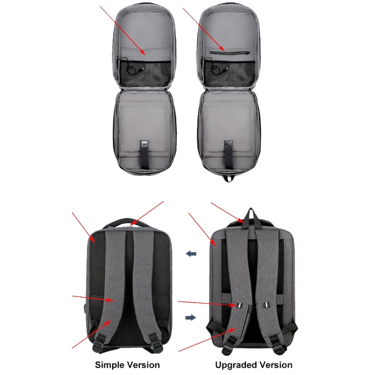 Large-Capacity Waterproof Business Commuter Laptop Backpack with USB Port — view 7