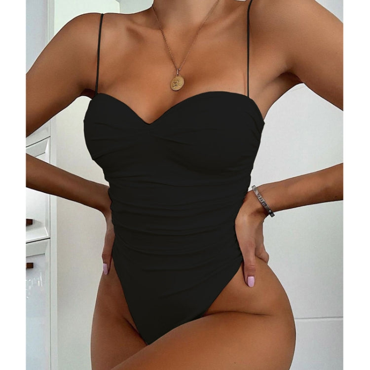Women One Piece Swimsuit Push Up Bandeau Thong Triangle Bathing Suit — view 8
