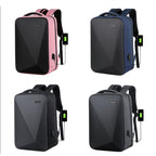 Large Capacity Password Lock Anti-Theft Laptop Backpack With USB Port — Dark Gray