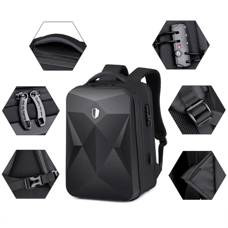 Password Lock Large Capacity Waterproof Laptop Backpack with USB Port — view 6