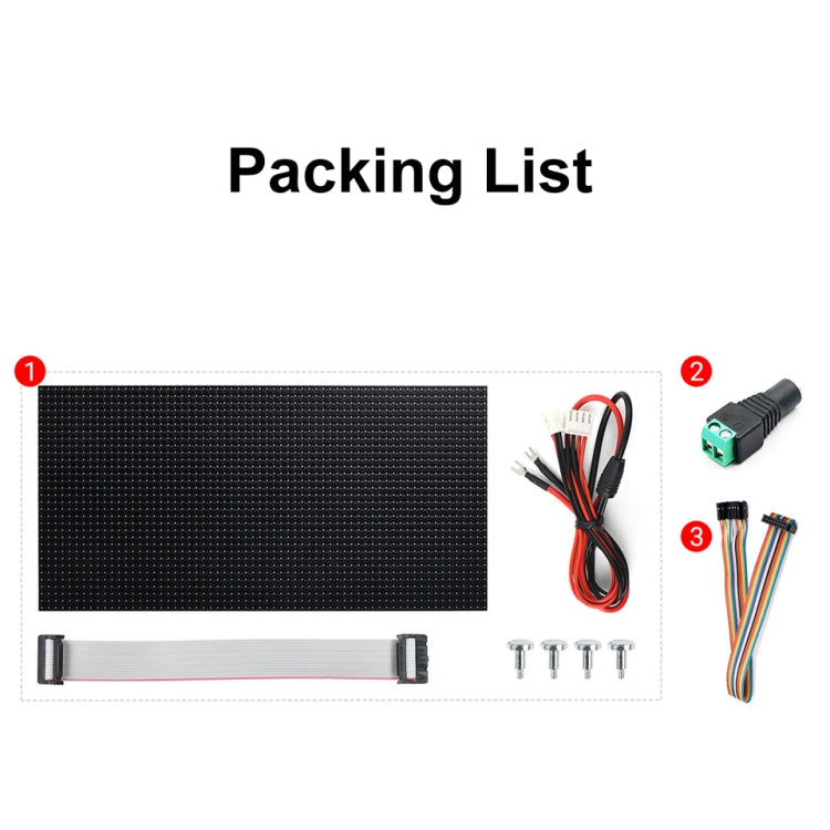 Waveshare RGB Full-color LED Matrix Panel, 5mm Pitch, 64x32 Pixels, Adjustable Brightness