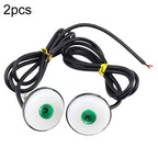 2pcs 23mm Motorcycle Eagle Eye Light Reverse Rearview Mirror Spotlight