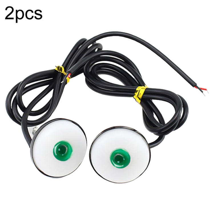 2pcs 23mm Motorcycle Eagle Eye Light Reverse Rearview Mirror Spotlight — Red