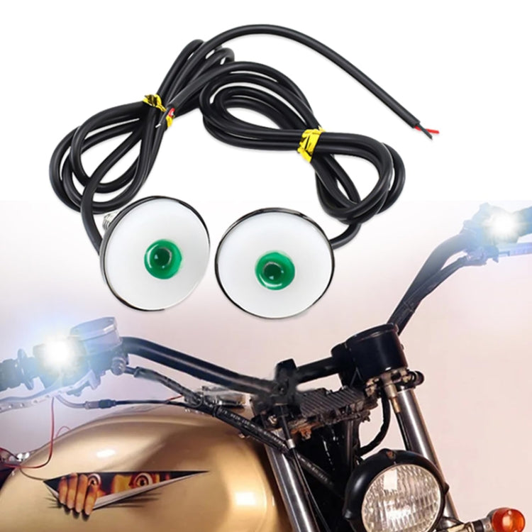 2pcs 23mm Motorcycle Eagle Eye Light Reverse Rearview Mirror Spotlight