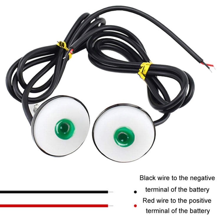 2pcs 23mm Motorcycle Eagle Eye Light Reverse Rearview Mirror Spotlight